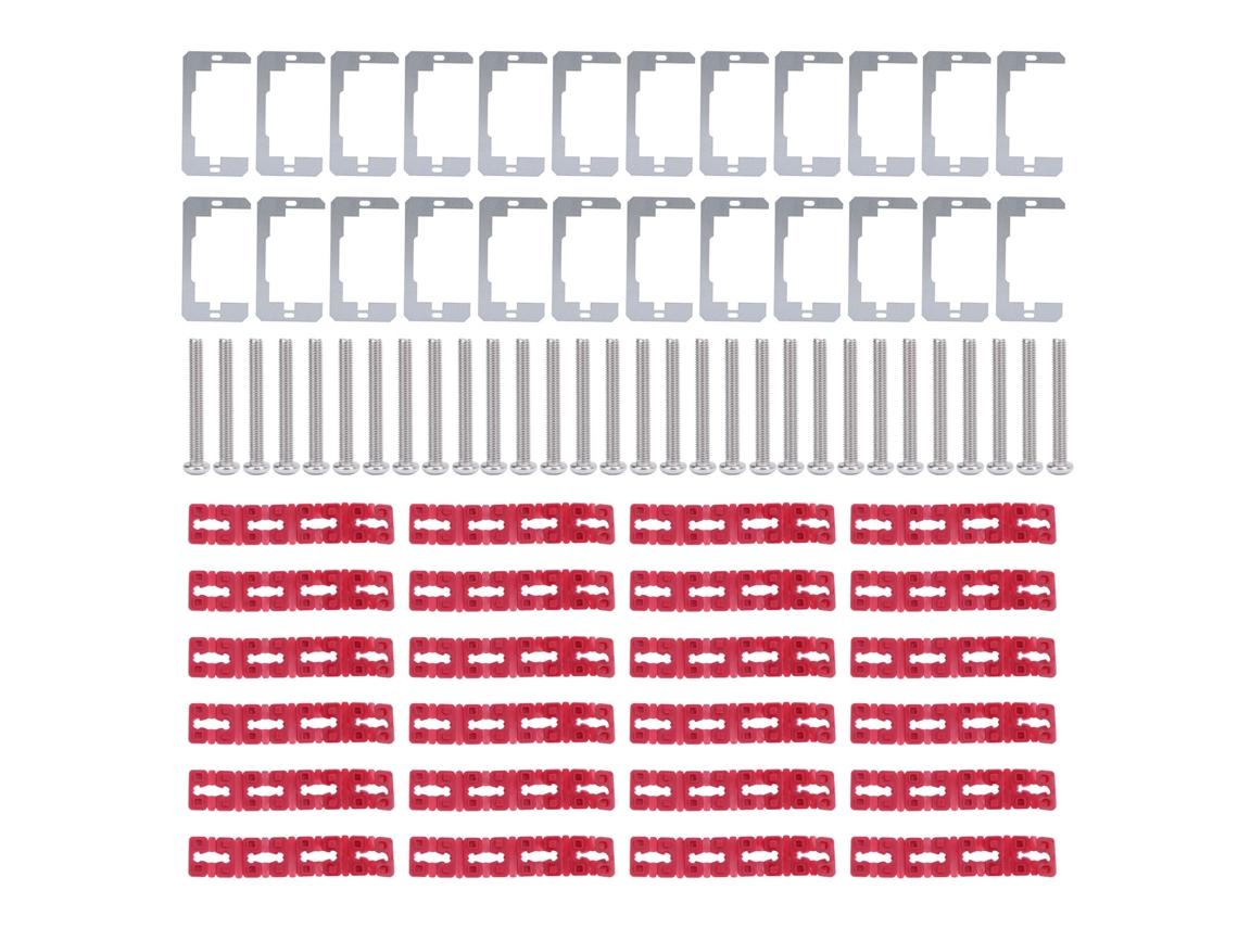 Conjunto de espaçadores de placa de parede Primerox com parafusos inox 150pcs | S/MARCA