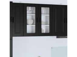 Vidaxl Painel De Lava-louça Kalmar Preto 40 X 31 X 80 Cm