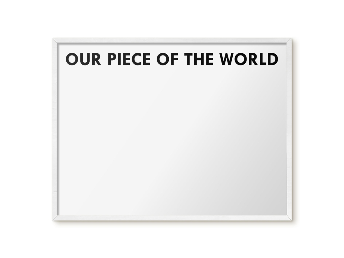 Quadro de vidro magnético "Nosso pedaço do mundo" para o hall Espelharte (80x60 cm)