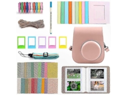 Kit de Acessórios 8 em 1 para Câmeras Instantâneas, com Estojo de Transporte e Adesivos para Mini Câmeras Analógicas. ELECTVAULT1
