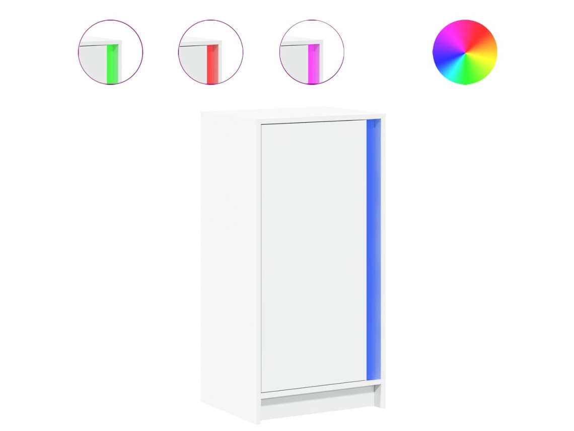 Aparador com Luzes Led Derivados de Madeira Branco MAISON EXCLUSIVE (42,5x34x85 cm)