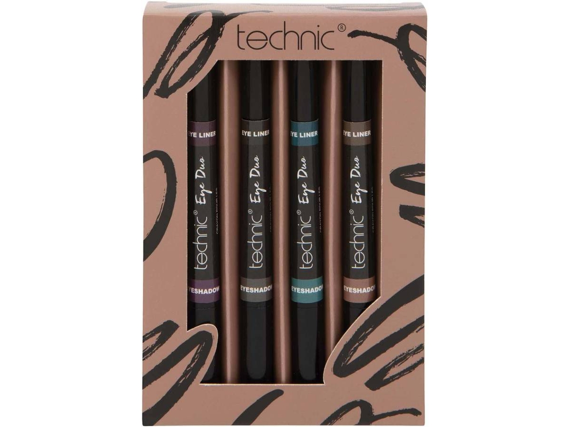 Coffret de Maquilhagem Stick Sombra de Olhos TECNHIC Eye Duo Set Eyeshadow & Eyeliner (4 cores)