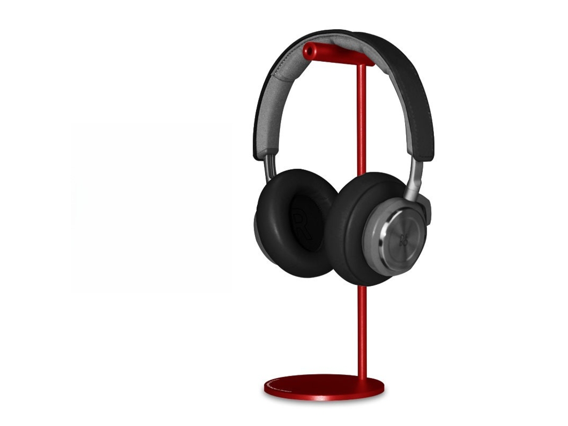 Suporte Fones Alumínio,anti Derrapante, Para Headset Over-ear Vermelho
