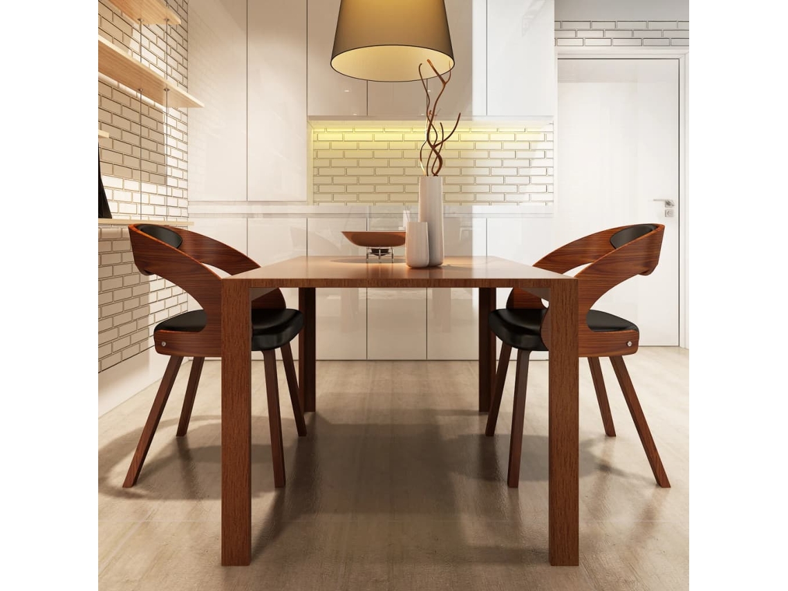 Vidaxl Cadeiras De Jantar 2 Pcs Couro Artificial Castanho