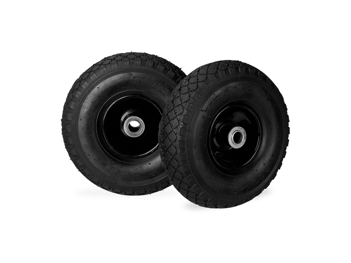 Conjunto Com 2 Rodas De Borracha Pu Para Carrinho De Mão