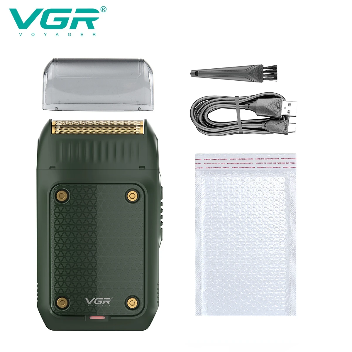 (verde Sem Armação) Barbeador Elétrico Profissional Masculino, Recarregável