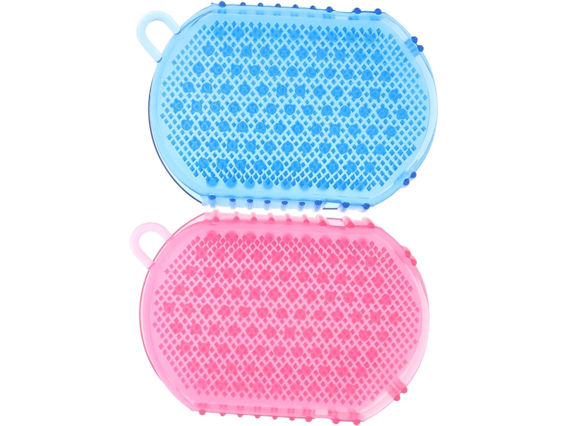 Luvas De Massagem Dupla Face Em Pvc Para Banho 2 Peças | Design Luva, Pressão Uniforme Nos Pontos De Contato, Fácil De
