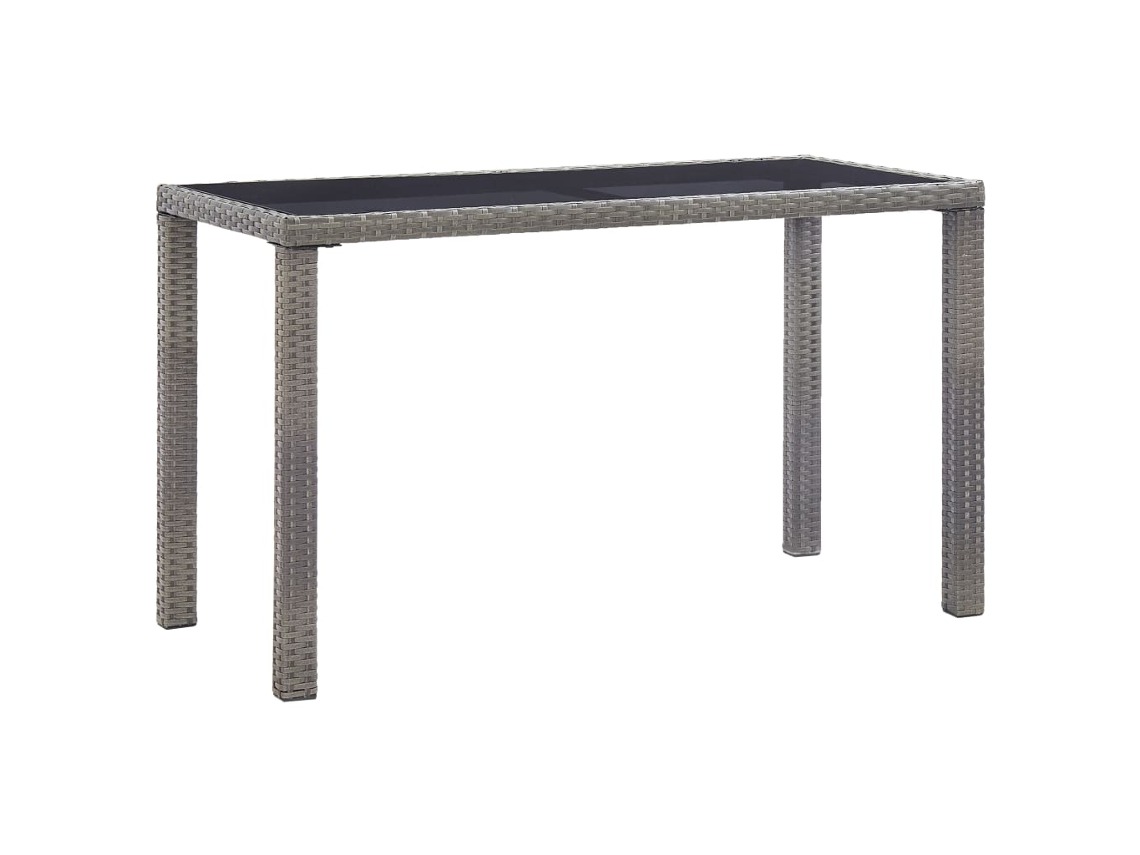 Vidaxl Mesa De Jardim 123x60x74 Cm Vime Pe Antracite