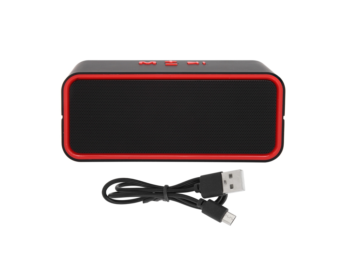 Caixa De Som Bluetooth 5.0 Sem Fio Portátil Subwoofer Estéreo Para Celular Computador Vermelha