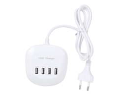 Carregador Usb De 4 Portas Para Escritório Em Casa, Carregador Inteligente Universal Para Celulares 2.4a