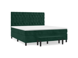 Box Spring Bed, Box Spring Beds Vidaxl Verde Veludo (160 X 200 Cm)