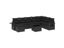 Garden Sofa Set, Garden Sofa Sets Vidaxl Preto Rattan / Vime (n/a)