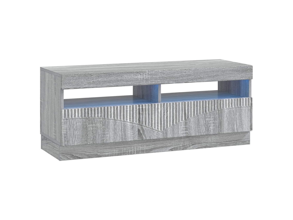 Vidaxl Gabinete De Tv Led Sonoma Cinzento Derivados De Madeira