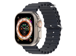 Pulseira de silicone Csyy Midnight Black Marine (compatível com Apple Watch 38 mm)