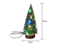 Miniatura de Pinheiro Natal Colorido, Ideal para Decoração de Casa e Festas 30 Cm, Ergonômico, Uso Diário STELASPLEN