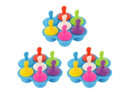 Forma De Gelo De Silicone Forma De Gelo Para Crianças 7 Formas De Gelo De Plástico Forma De Picolé Recipiente De Gelo Pequeno Azul ZMDECQNA