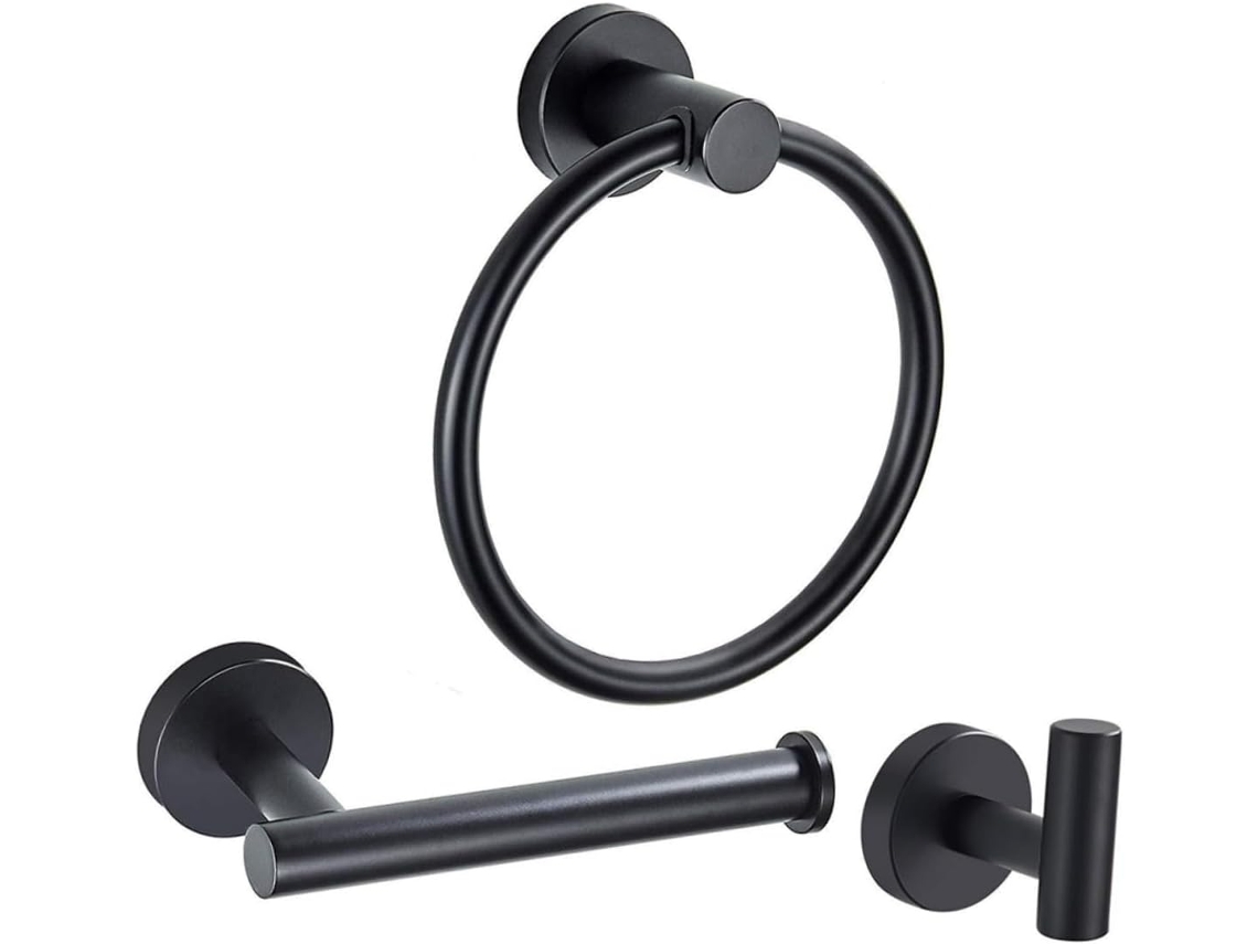 Tehaux Conjunto De 3-porta Toalhas Parede Para Banheiro, Suporte Para Toalhas De Papel, Resistente