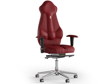 Cadeira de Escritório Ergonómica KULIK SYSTEM Costura Imperial PU Couro (Vermelho -130x50x50cm)