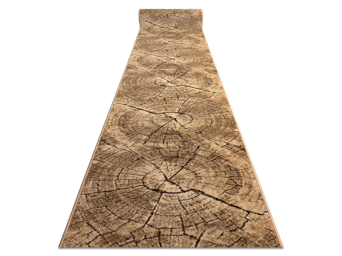 Passadeira DYWANY LUSZCZOW Karmel Tronko Árvore Bege (60x500cm)