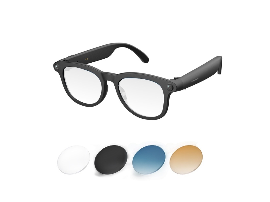 Elysve Óculos Inteligentes Rápido Bluetooth Estéreo Preto