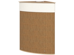 Cesta Roupa Bambu 55l, Canto, Saco Removível, Marrom.-uu