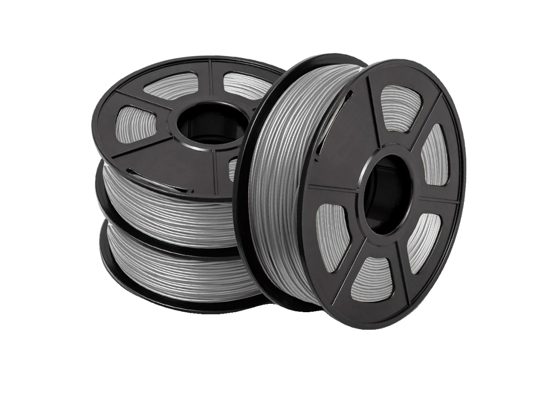 Filamento Pla 3rolos, 1.75mm De Diâmetro, Material Ecológico,pla Cinza 3rolos Oem