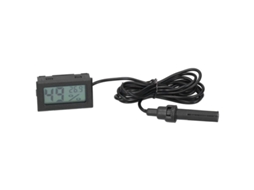 Termômetro Higrômetro Lcd Interior Linjou, Medidor De Temperatura E Umidade Preto