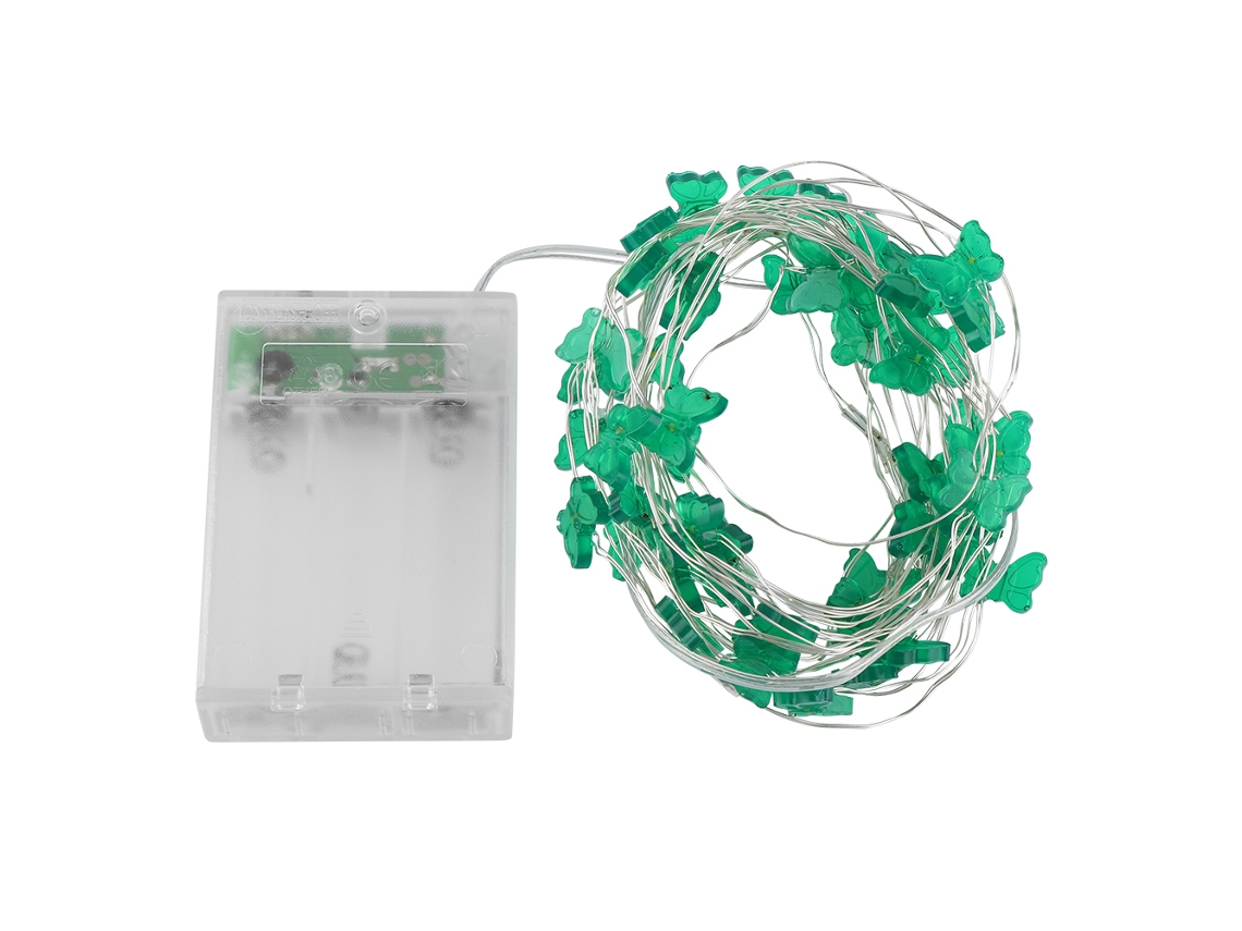 Luzes de Rope LED Borboleta 50 LEDs Branco Decorativa para Casamento Jardim Festa Hanging