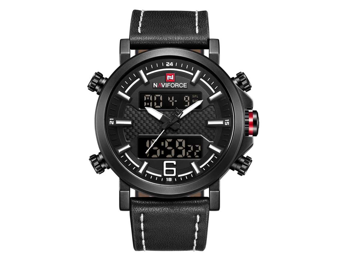 Relógio Eletrônico Masculino de Pulseira Pu Resistente À Água 30m com Calendário