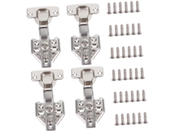 Conjunto De 4 Dobradiças Hidráulicas Meia Cobertura Com 1,2 Mm