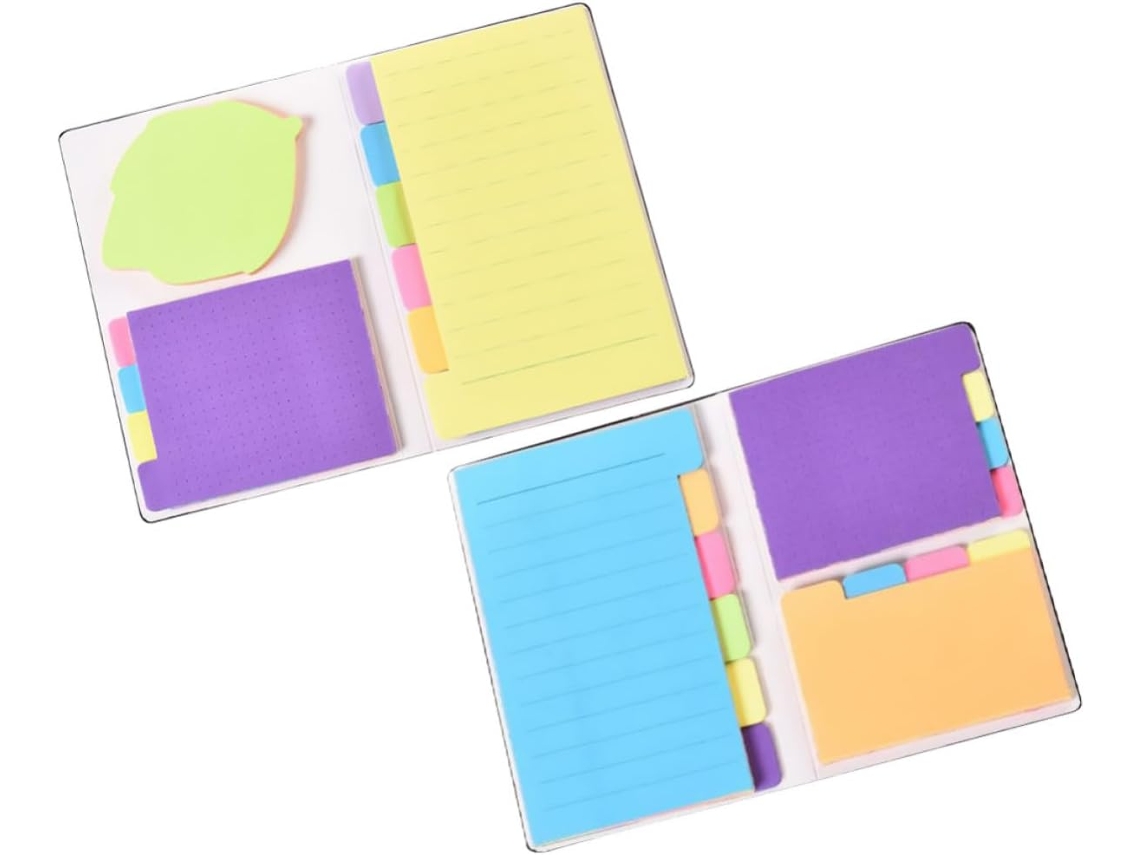 Conjunto De 2 Blocos-notas Autocolantes Em Papel, Práticos E Fáceis De Transportar, Carnet De Conception