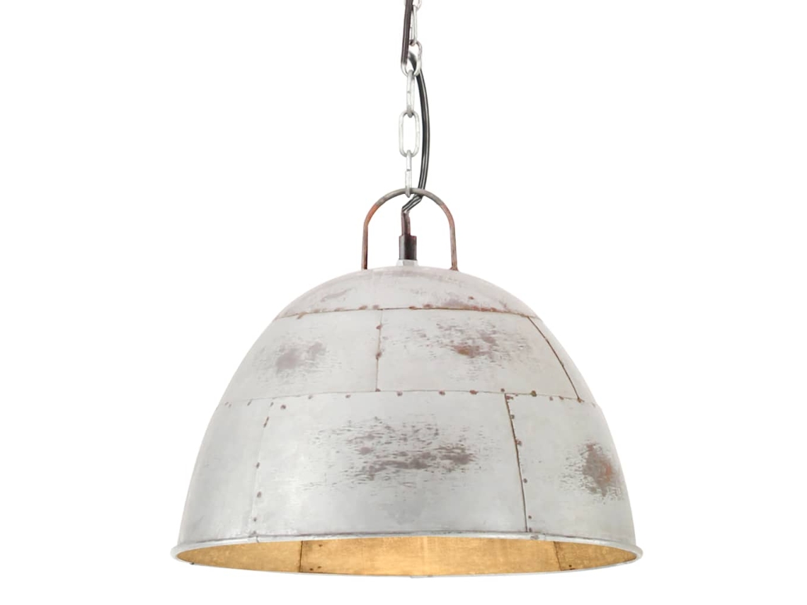 Vidaxl Candeeiro Teto Vintage Indust. Redondo 25 W 31 Cm E27 Prateado