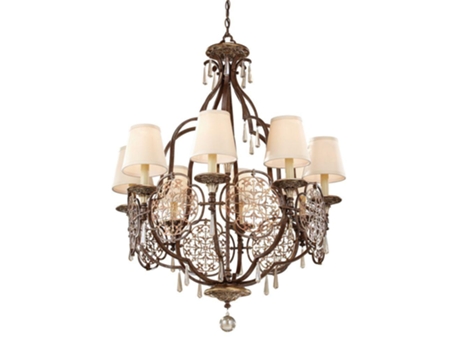 Lustre FEISS Fe-Marcella8 Marcella Aço Macio E27 8 Lâmpadas