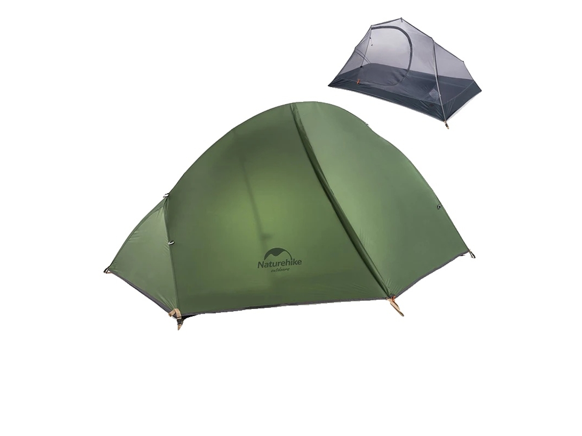 Barraca De Camping Ultraligeira, Nylon Impermeável, Capacidade Para 1 Pessoa,1p 20d Verde Oem