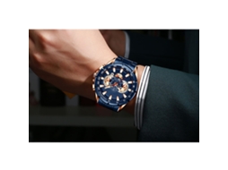 Reloj Hombre Curren 8363 Cuarzo Acero Inoxidable Cronógrafo Resistente Al Agua Luminoso
