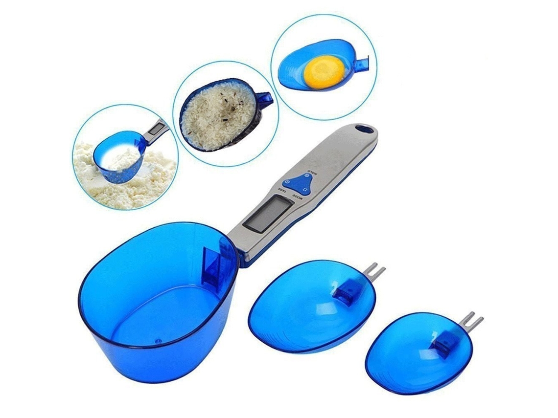 Conjunto De Colher Medição Digital - Balança Cozinha Precisão 500g/0,1g, Colheres Eletrônicas Com Display Lcd