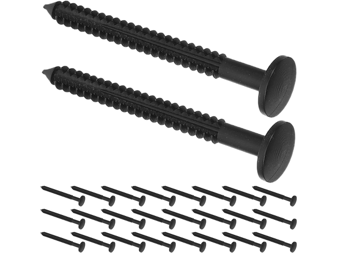 Conjunto De 60 Peças Fixadores Vinil Plástico Preto Mikikit Para Persianas, Alta Eficiência, Instalação Rápida E Ampla