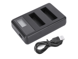 Cargador De Baterías Dual Para Cámara Con Lcd, Compatible Com Gopro 4