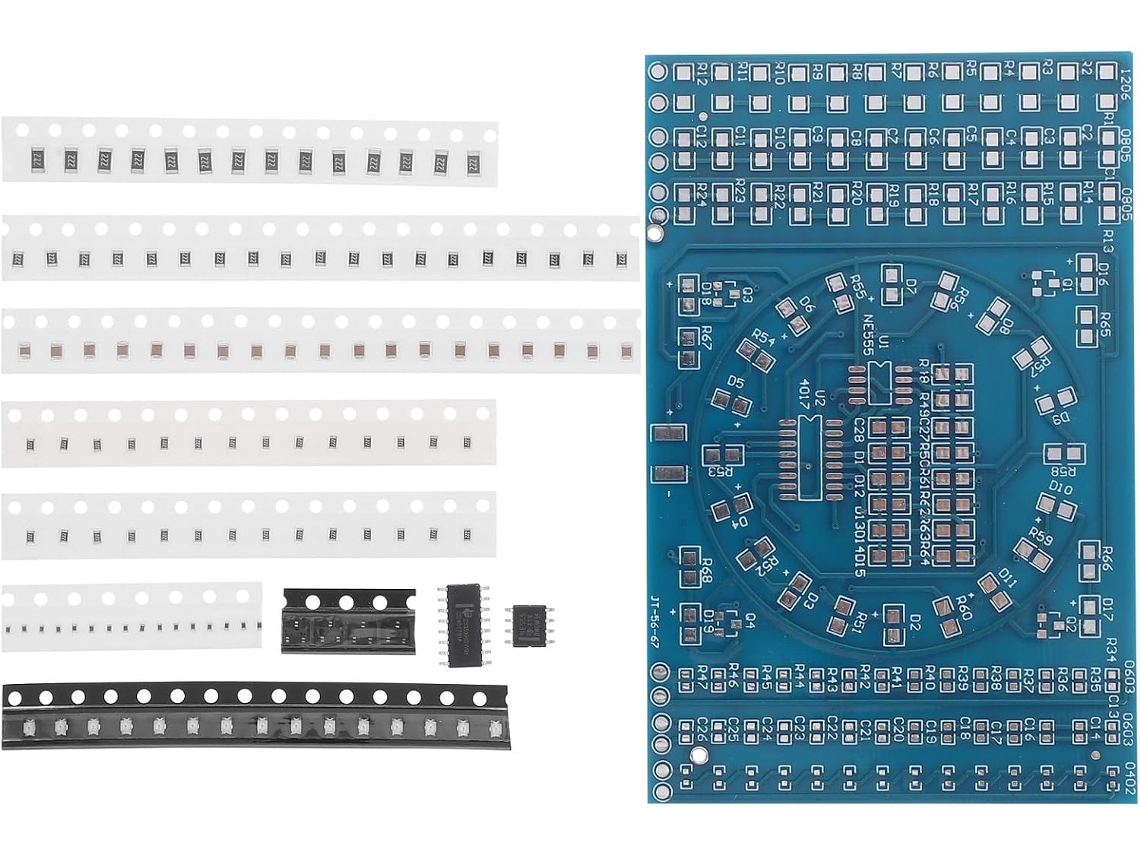 Kit De Treinamento De Soldagem Com 1 Conjunto De Placas De Circuito Impresso E 125 Componentes Para Aprimoramento De Habilidades De Soldagem