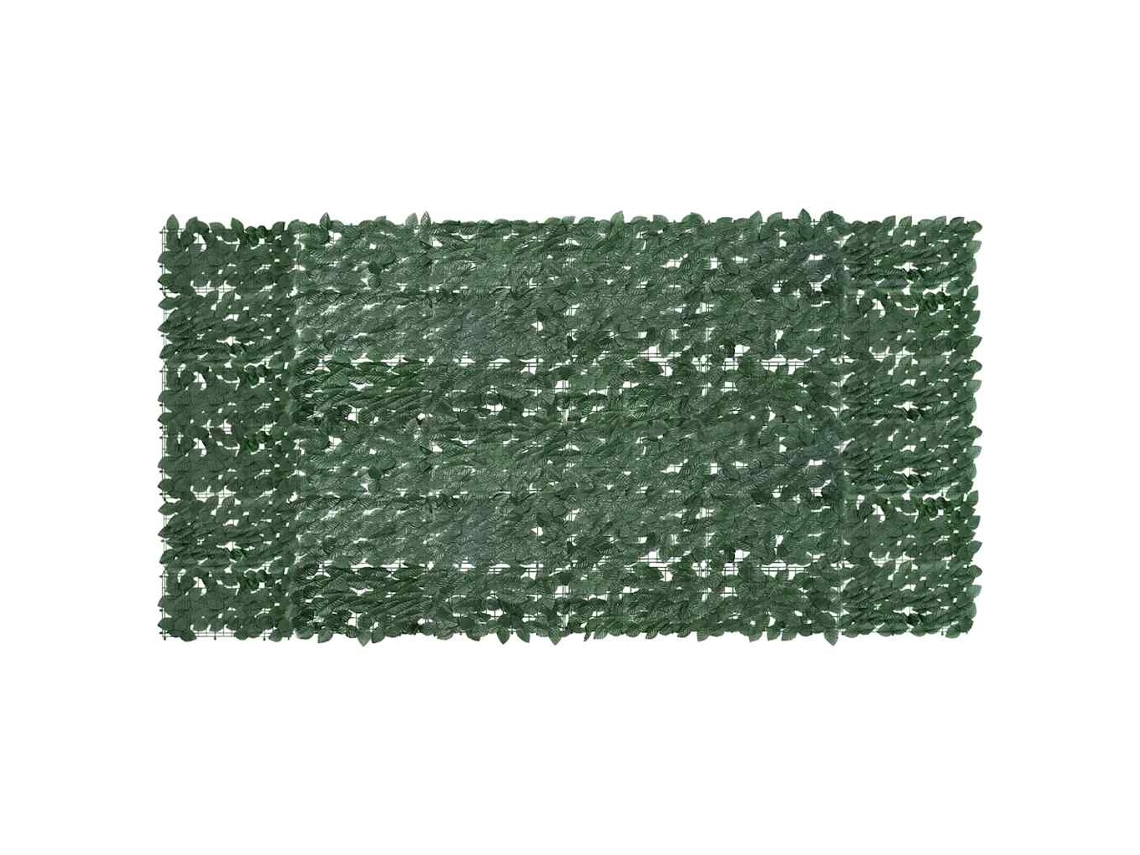 Vidaxl Tela De Varanda Com Folhas Verde-escuras 300x150 Cm