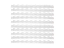 10pcs Bobina de Encadernação Espiral Transparente 30 Furos Capacidade 100 Folhas Kit para Escritório Sala de Aula