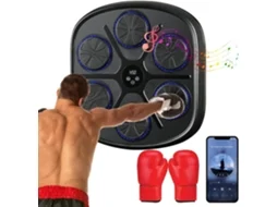 Máquina De Boxe Musical Inteligente Bluetooth Montada Na Parede Com Altura Ajustável E Luvas Adequada Para Adultos E Crianças Zeuxo