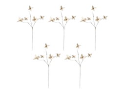 Laxiscreed Varetas Decorativas Com 5 Cabeças Para Jardim E Janela, Bege, 70cm