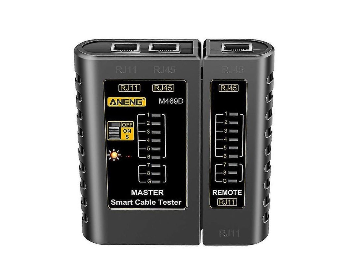 Probador de cabos de rede Fasst, RJ45 RJ11 RJ12, teste automático/manual, S/MARCA