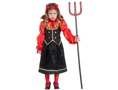 DISFRAZZES - Fato de Menina  Diaba Em Chamas (Tam: 7 a 9 anos) Fato de Menina  Diaba Em Chamas (Tam: 7 a 9 anos)