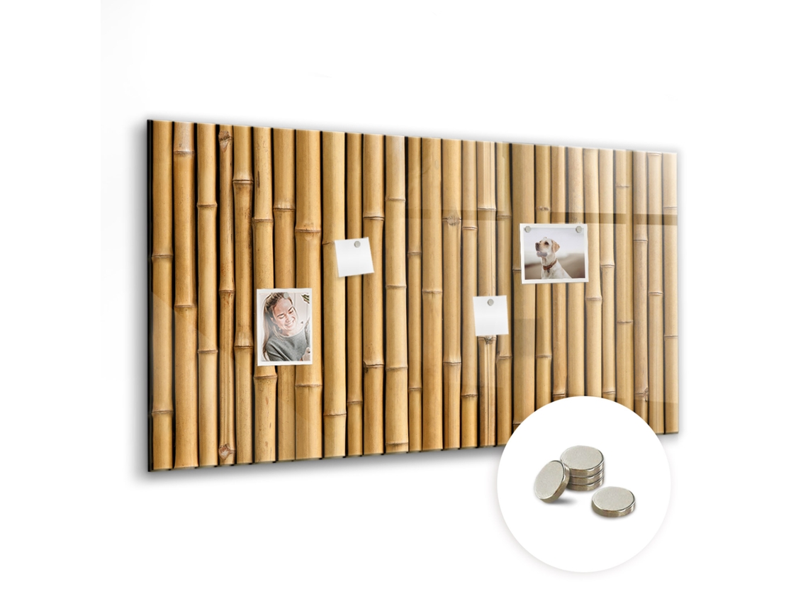 Quadro De Vidro Magnético Varas De Bambu Para A Cozinha Espelharte (120x60 Cm)