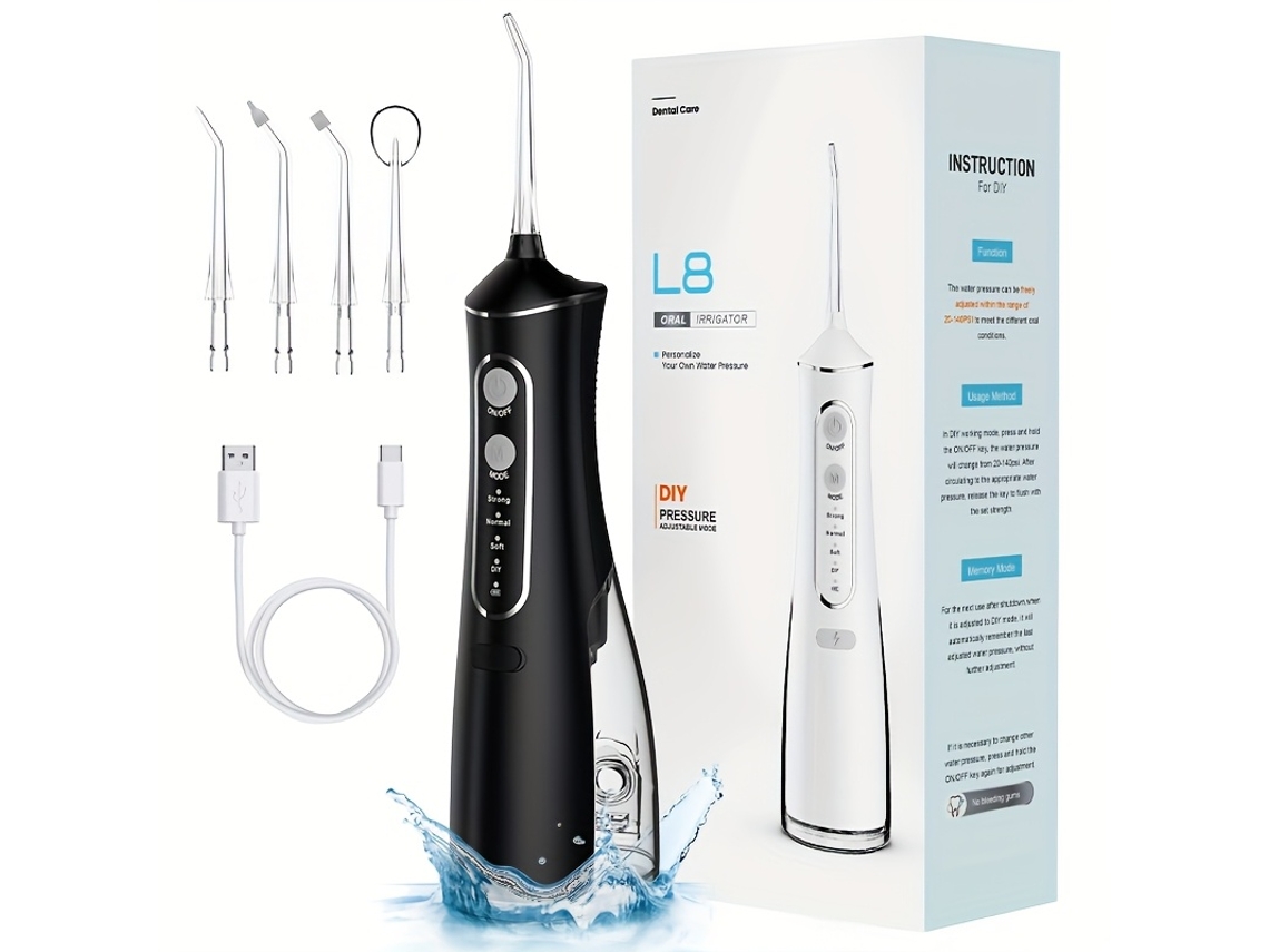 Irrigador Portátil Ipx7, 3 Modos, Recarregável, À Prova D‘água, para Não Usar Chuveiro Sem Riscos STELASPLEN