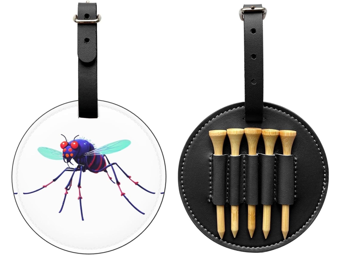 Bolsa para Tees de Golfe Data Mosquito Virus, Preta | S/MARCA