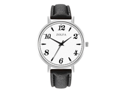 Relógio de pulso masculino de quartzo, elegante e durável para uso casual, preto.