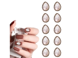 10 Ornamentos para Unhas de Liga Ornamentos Retro Diy para Arte de Unhas NEVEANCE